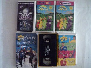 Kids and Children 5 Pack VHS Movies Casper a Spirited Beginning, Teletubbies Dance with the Teletubbies, the Wiggles Yule Be Wiggling, Wiggly Play Time, Wiggly Wiggly World. Movies & TV