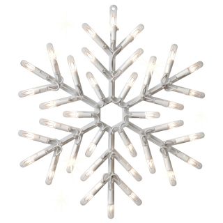 GE 108 Count Incandescent Mini Clear Snowflakes Icicle White Corded Christmas String Lights