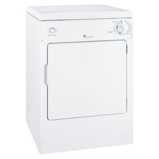 GE 3.6 cu ft Electric Dryer (White on White)