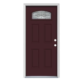 ReliaBilt Craftsman Morelight Prehung Inswing Steel Entry Door Prehung (Common 80 in x 36 in; Actual 81.75 in x 37.5 in)