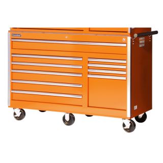 International Tool Storage 39 1/2 in x 56 1/2 in 10 Drawer Ball Bearing Steel Tool Cabinet (Orange)