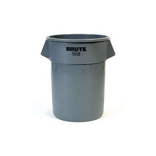 Rubbermaid Commercial FG265500GRAY Brute LLDPE 55 Gallon Trash Can without Lid, Legend Brute, Round