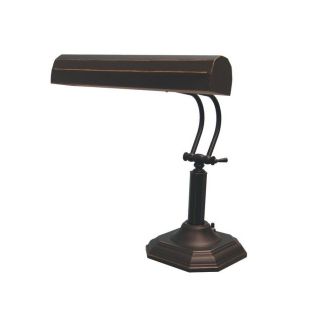 Lite Source 16 1/2 in Adjustable Bronze Desk Lamp with Metal Shade
