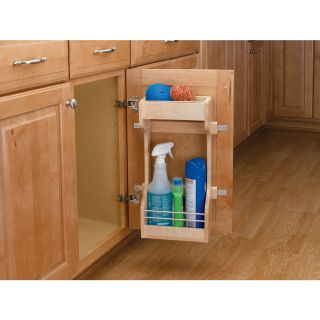 Rev A Shelf 13.5 in W x 5 in D x 18.63 in H 1 Tier Wood Pull Out Cabinet Basket