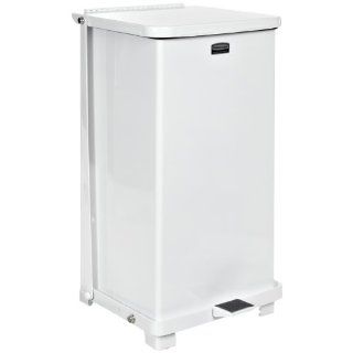 Rubbermaid Commercial Defenders Step Trash Can with Plastic Liner, Square