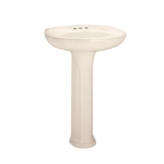 American Standard 34 in H Colony 21 Linen Vitreous China Complete Pedestal Sink
