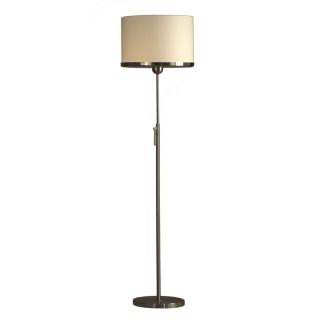 NOVA 62 in Brushed Nickel Indoor Floor Lamp with Fabric Shade