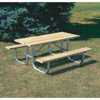 Ultra Play 8 ft Brown Steel Rectangle Picnic Table
