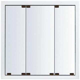 KraftMaid Cottage 47 3/4 in x 28 3/4 in White MDF Surface Mount and Recessed Medicine Cabinet