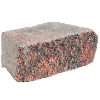 Fulton Red/Charcoal Basic Retaining Wall Block (Common 12 in x 4 in; Actual 12 in x 4 in)