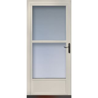 LARSON Almond Tradewinds Mid View Tempered Glass Storm Door (Common 81 in x 32 in; Actual 80.71 in x 33.56 in)