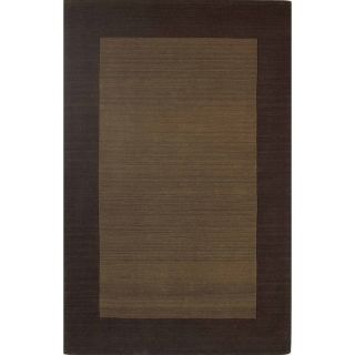 allen + roth Symposium 7 ft 6 in x 9 ft 6 in Rectangular Brown Border Wool Area Rug