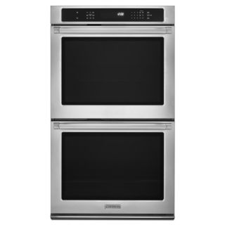 KitchenAid Pro Line Handles 30 in Self Cleaning Convection Double Electric Wall Oven (Pro Style Stainless)