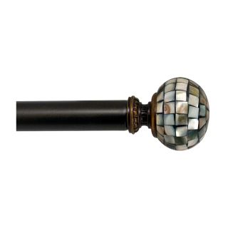 allen + roth 36 in to 72 in Specialty Bronze Metal Single Curtain Rod