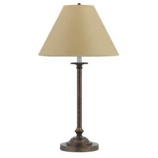 Axis 4 in 3 Way Switch Rust Indoor Table Lamp with Fabric Shade