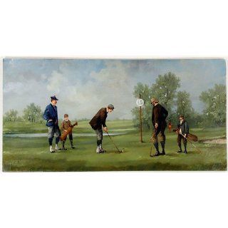 Art Edwardian Golfers  Oil  Marco Ceri