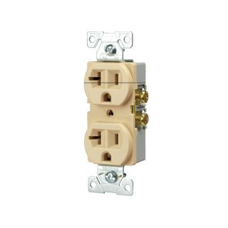 Cooper Wiring Devices 20 Amp Ivory Duplex Electrical Outlet