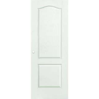 ReliaBilt 28 in x 80 in 2 Panel Arch Top Hollow Core Textured Bored Interior Slab Door