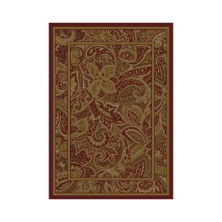 Shaw Living Paisley Park 7 ft 10 in x 10 ft 10 in Rectangular Red Floral Area Rug