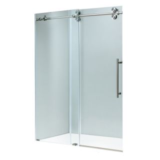 VIGO 31 5/8 in W x 66 in H Frameless Frameless Bathtub Door