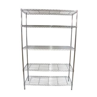 Style Selections 74 in H x 48 in W x 18 in D 5 Tier Steel Freestanding Shelving Unit