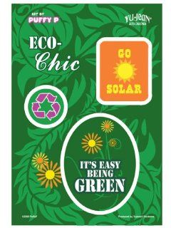 Eco Chic   Go Solar and Its Easy Being Green   Multi Pak of 4 Stickers / Decals Automotive