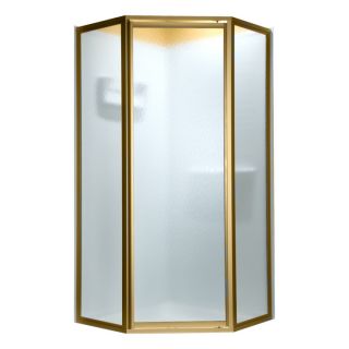 American Standard 24 1/4 in W x 68 1/2 in H Polished Brass Framed Neo Angle Shower Door
