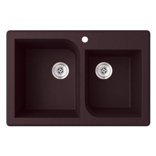 SWAN Double Basin Drop In or Undermount Granite Kitchen Sink