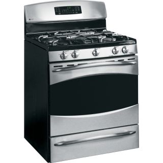GE Profile 5 Burner Freestanding 5 cu ft Self Cleaning Gas Range (Stainless Steel) (Common 30 in; Actual 30 in)
