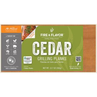 Fire & Flavor 2 Pack 11 in x 5.5 in Cedar Wood Grilling Planks