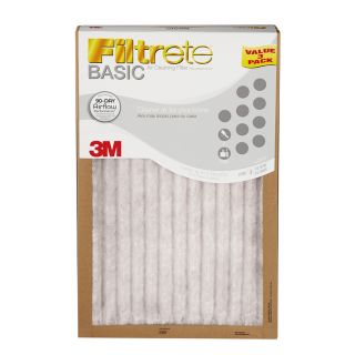 Filtrete 3 Pack Basic Pleated Pleated Air Filters (Common 20 in x 36 in x 1 in; Actual 19 in x 35 in x 1 in)