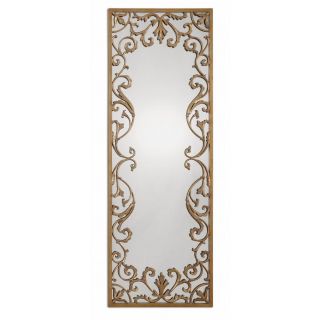 Global Direct 24.5 in x 68 in Antique Gold Leaf with Gray Wash Rectangular Framed Wall Mirror