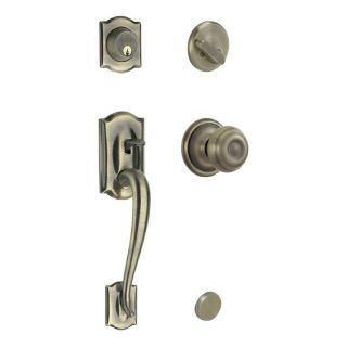 Schlage Camelot Antique Brass Residential Single Lock Door Handleset
