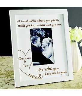 Personalized Beside You Wood Frame   White   Vertical   Decorative Frame Holders