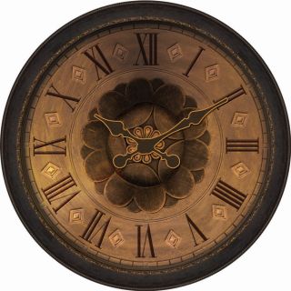 allen + roth 30 in Raised Numbers Oil Rubbed Bronze Clock