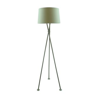 Style Selections 59.75 in Brushed Nickel Indoor Floor Lamp with Fabric Shade