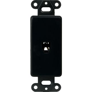 Cooper Wiring Devices 1 Gang Black Phone Thermoplastic Wall Plate