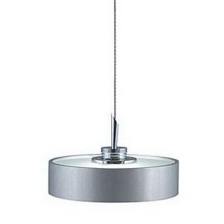 JESCO 5.63 in W Satin Nickel Mini Pendant Light with Frosted Shade