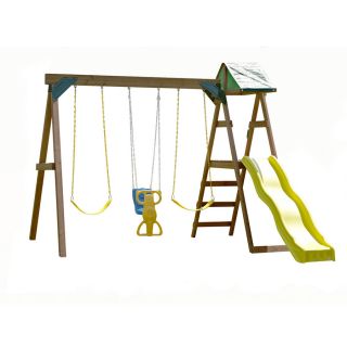 Swing N Slide Birkdale Ready to Assemble Residential Wood Playset with Swings
