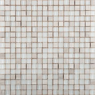 Emser Lucente andrea Glass Mosaic Square Wall Tile (Common 12 in x 12 in; Actual 11.85 in x 11.85 in)