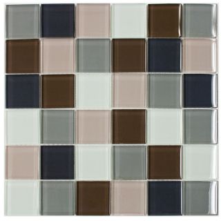 Elida Ceramica Multi Glacier Glass Mosaic Square Indoor/Outdoor Wall Tile (Common 12 in x 12 in; Actual 11.75 in x 11.75 in)