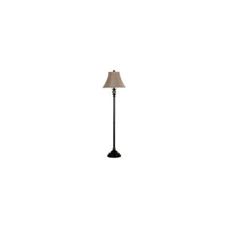 Kenroy Home 62 in 3 Way Switch Oil Rubbed Bronze with Marble Accent Indoor Floor Lamp with Shade
