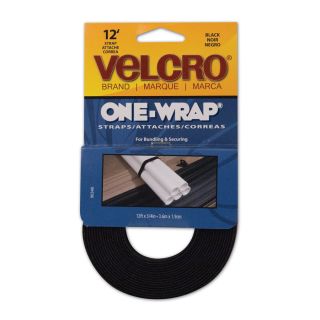 VELCRO One Wrap 12 ft x 3/4 in Strap Black