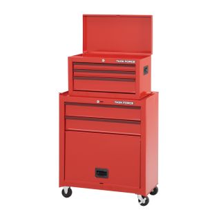 Task Force 43 in x 26.5 in 5 Drawer Friction Steel Tool Cabinet (Red)