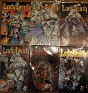 LADY DEATH COLLECTION, SIX MINT BOOKS including Lady Death II Between Heaven and Hell, The Odyssey #2 of 4, The Odyssey #3 of 4, The Odyssey #4 of 4, The Reckoning #1, Between Heaven & Hell (long form edition)  Other Products  