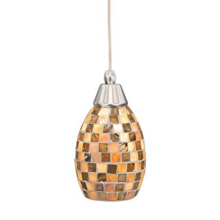 Brooster 5 in W Brushed Nickel Mini Pendant Light with Textured Shade