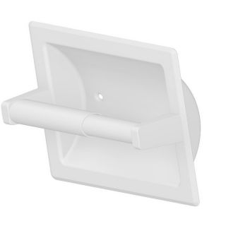 Project Source Seton White Recessed Toilet Paper Holder