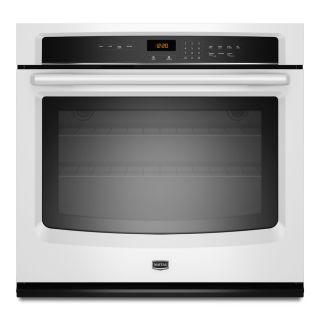 Maytag 27 in Self Cleaning Single Electric Wall Oven (White)