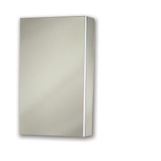 Broan Metro Classic 15 in x 25 in Frameless Metal Surface Mount and Recessed Medicine Cabinet