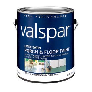Valspar 128 fl oz Exterior Satin Porch and Floor Dark Gray Latex Base Paint